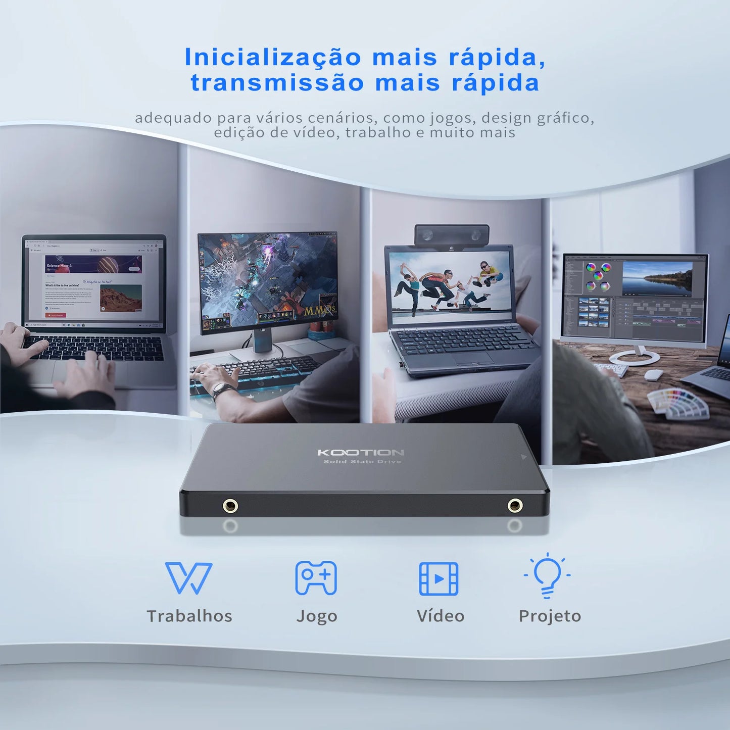 SSD Interno KOOTION 2.5 Polegadas SATA III para PC e Notebook